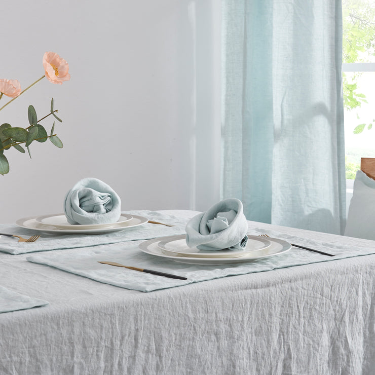 Linen Table Linen Set Icy Blue - toiflkerschbaum