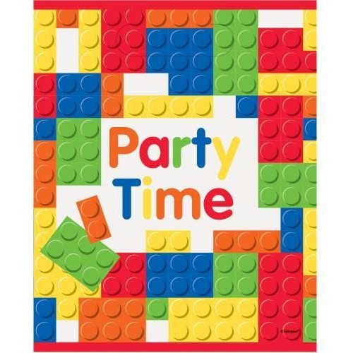Building Blocks Birthday Loot Bags, 8ct