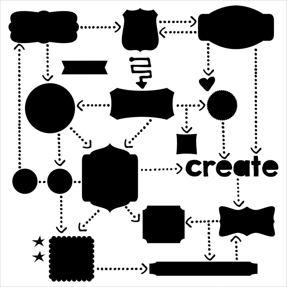 Flow Chart Crafter's Workshop Template 12"X12" - Artified Shop