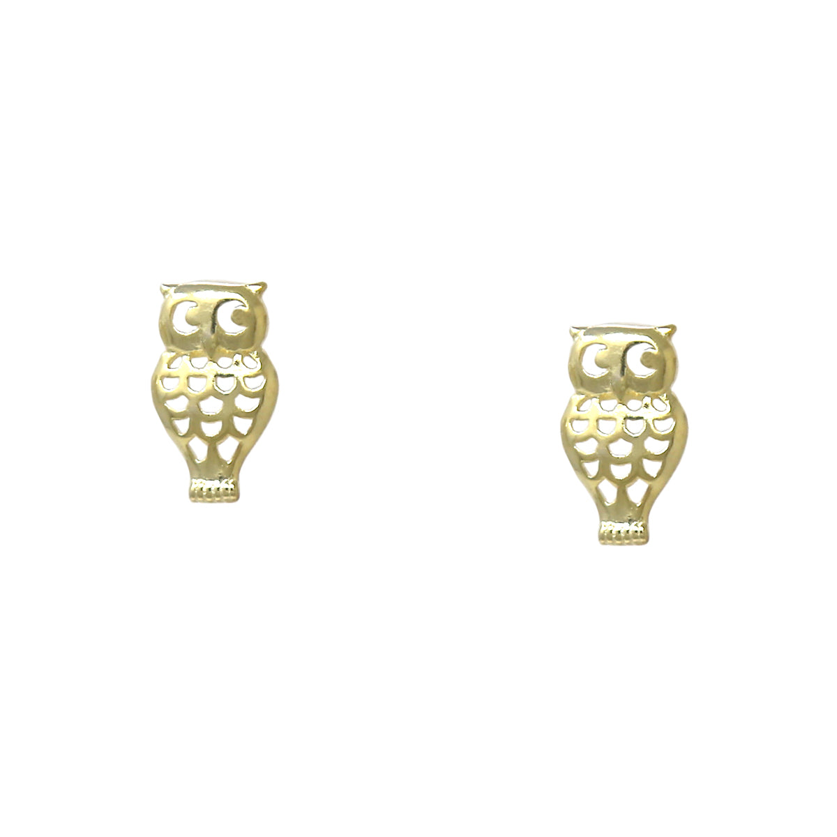 925 Sterling Silver Owl Stud Earrings