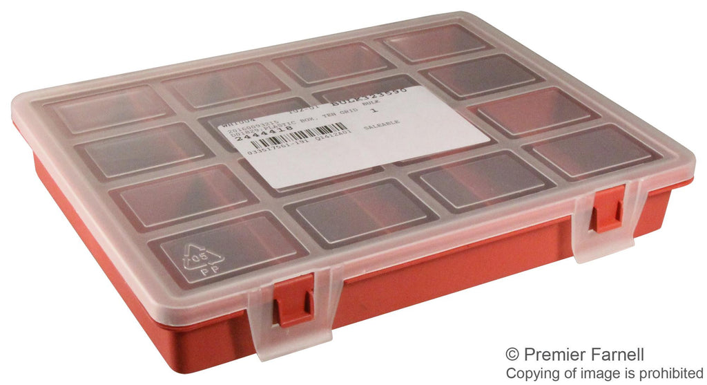 4 Compartment Transparent Storage Box 21mm x 91mm x 66mm 