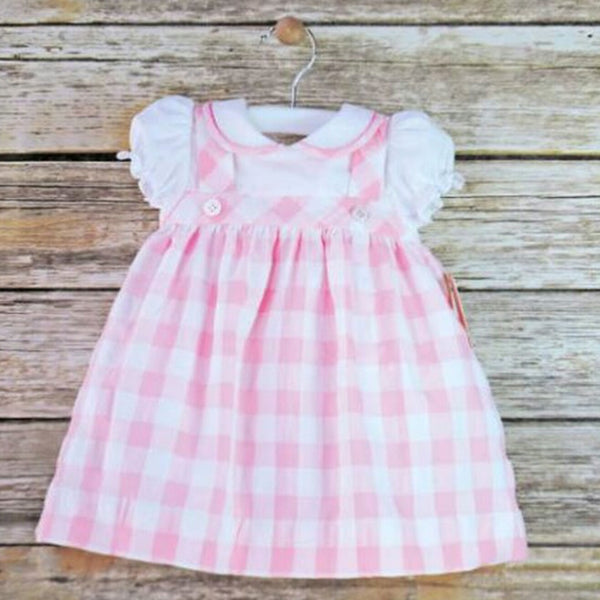 pink gingham dress baby