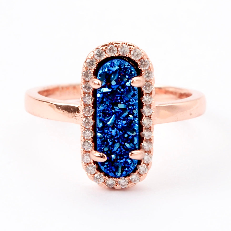 Queen Druzy Ring Rose Gold