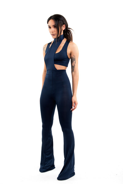 LEILANI Cut-away Jumpsuit in NAVY