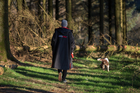 dryrobe #OptOutside walking dog outdoors 