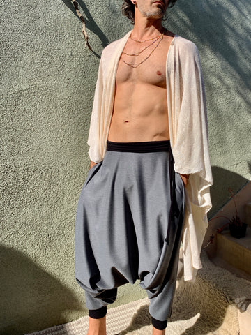 Denim Gray | Samurai Style Pants | Him