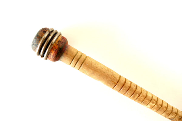 8 Vintage Antique Wood Textile Mill Quill Pins Industrial Thread Spools Bobbins