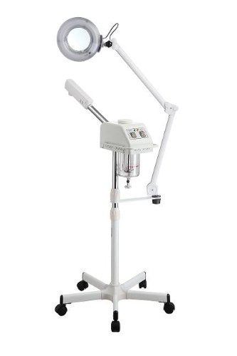 facial steamer and magnifying lamp combo