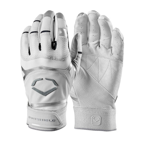 EvoShield Adult Evo XGT Batting Gloves - White - Batting Gloves - Hit A Double