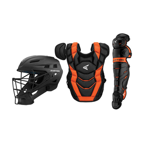 Easton Elite X Youth Catcher's Set - Black Orange