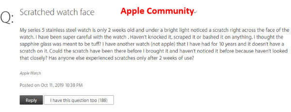 Apple Watch scratches easily Apple community