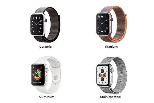 Apple Watch materials aluminum stainless steel Apple Watch