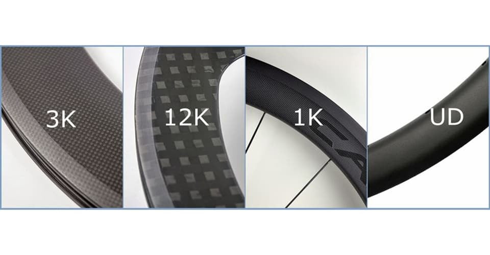 the weaves of 1K carbon fiber, 3K carbon fiber, 12K carbon fiber, UD carbon fiber