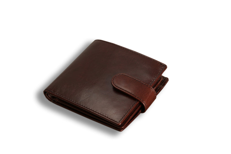 Personalised Engraved Bifold Dark Brown Leather Wallet