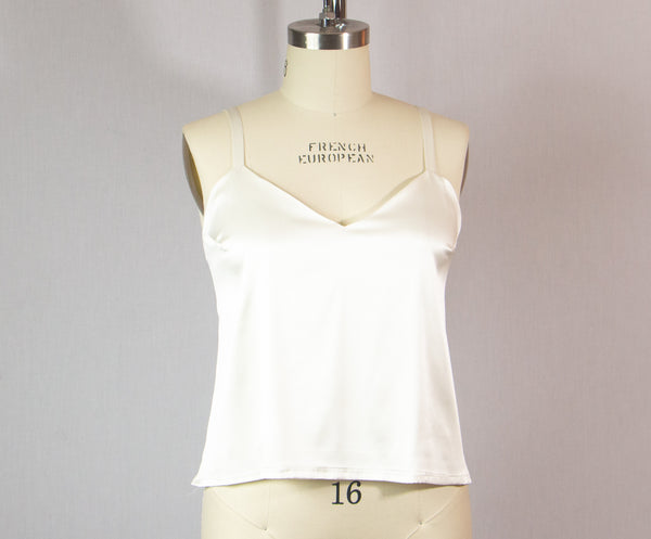 white silk camisole