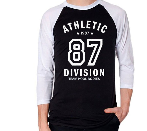 Baseball style t-shirt black