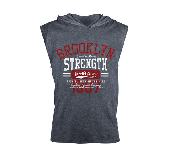 CLASSIC BODYBUILDING SLEEVELESS TRI-BLEND HOODIE - HEATHER