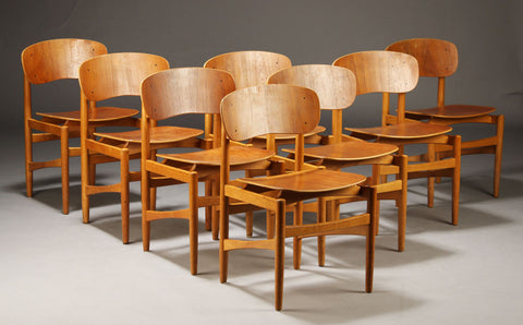 Børge Mogensen No. 122 Dining Chairs in Teak and Oak