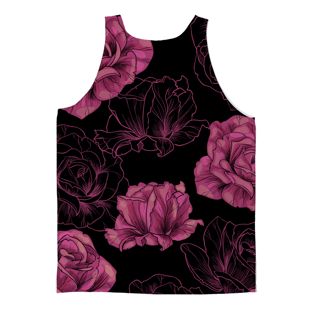 Rose Skull Sublimated Tank Top Zapps Clothing