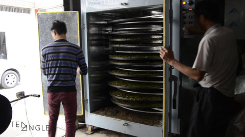 Tea leaves drying