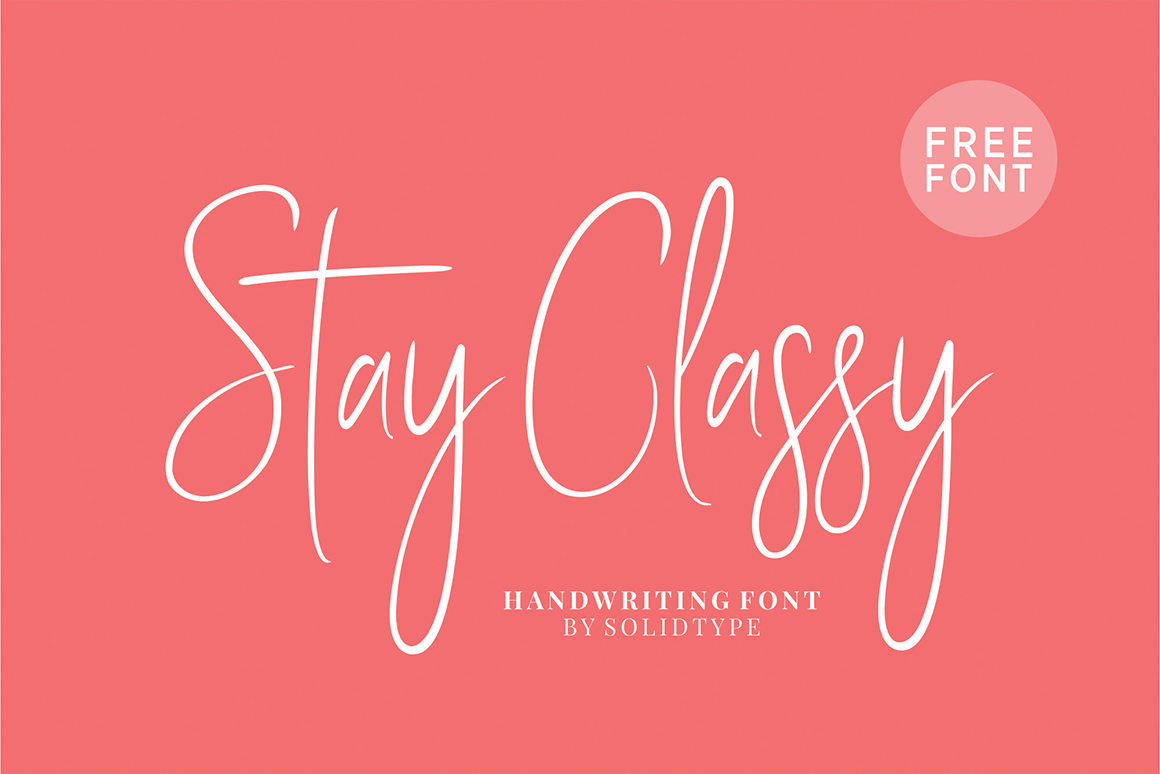 stay classy - free script font