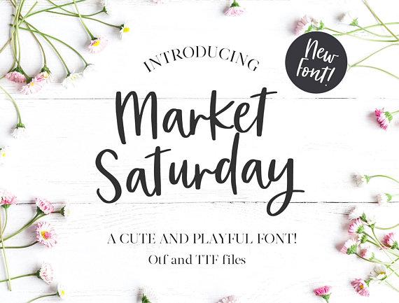 free market saturday script font