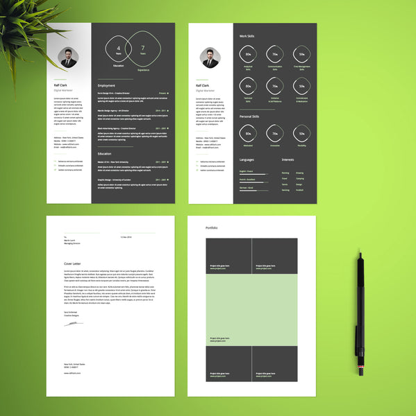 Free Infographic Resume and CV Template in Illustrator (AI