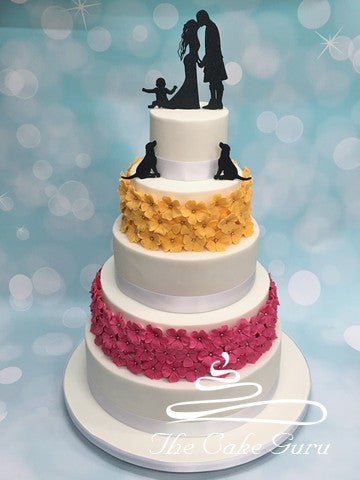 Bright Blossoms Wedding Cake