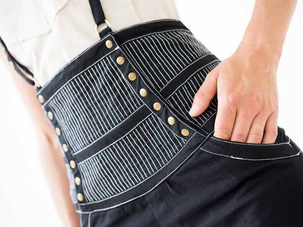 High Waist Corset Suspender Pants