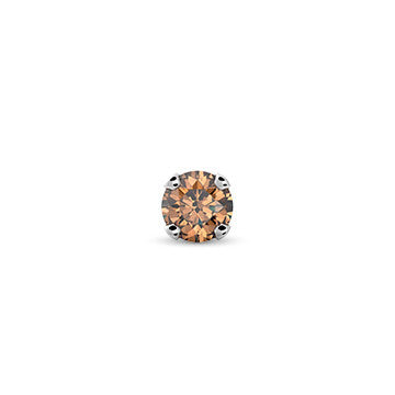 cognac diamond nose stud