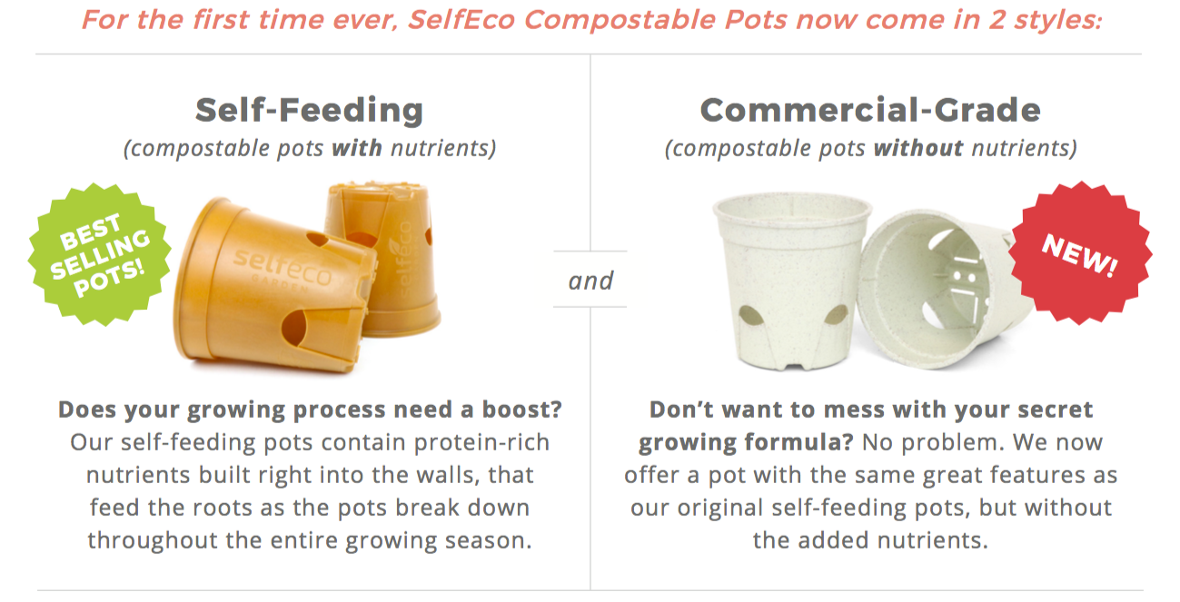 Compostable Product Comparison: Self-Feeding Pots vs. Commercial-Grade Pots (NEW!)