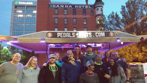 Pedals & Pints is a 15 person bike bar in Boise