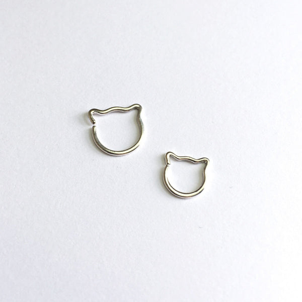 Cat Piercing Ring - nickel-free fine 