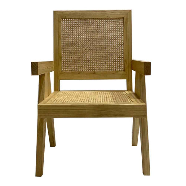 teak and rattan chair