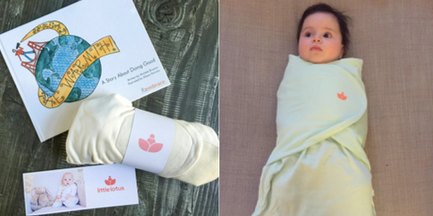 Children's Book, Little Lotus Swaddle and Baby in Little Lotus Swaddle