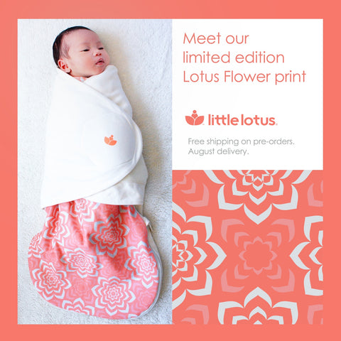 Baby in Little Lotus Flower Swaddle