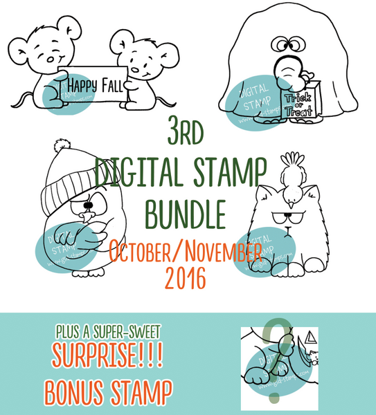 October Digital Stamp Bundle