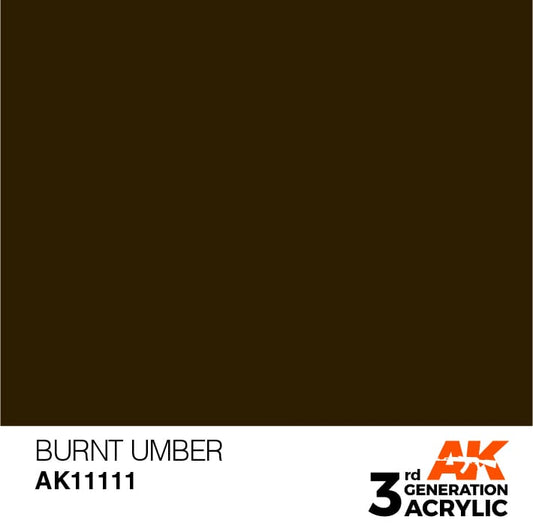 AK-Interactive - Burnt Umber (17ml) 3rd Gen Acrylic