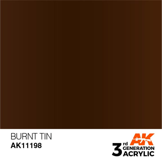 AK-Interactive - Burnt Tin Metallic (17ml) 3rd Gen Acrylic