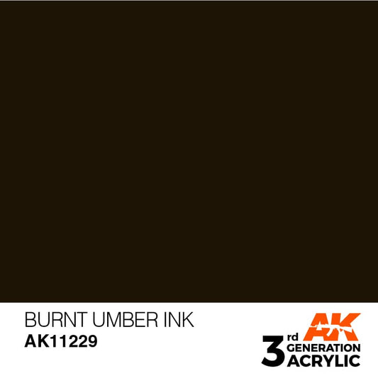 AK-Interactive - Burnt Umber Ink (17ml) 3rd Gen Acrylic