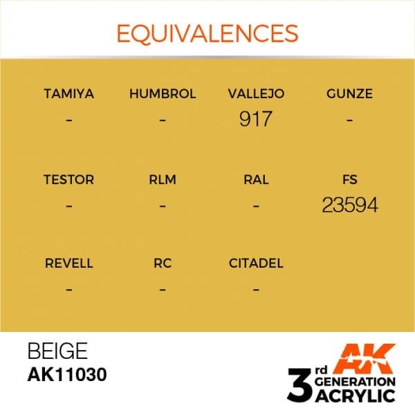 AK-Interactive - Beige (17ml) 3rd Gen Acrylic