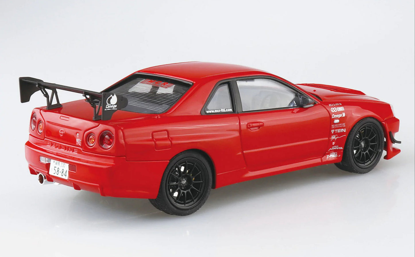 Aoshima: Nissan (2002) MCR BNR34 Skyline GT-R 1/24 Scale Model Kit