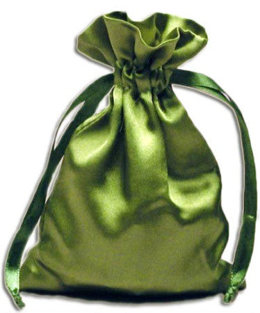 green satin bag