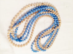 Flapper Long Plastic Beads Necklace Swirled Beads Plastic Molded Vintage Old Vintage