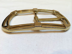 Gold Metal Buckle Logo brand W Quality Golden Belt Accessory True Vintage Bold