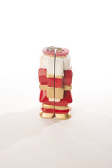 Timmy Woods Nutcracker Red Soldier Christmas Acacia Wood Painted Clutch Cross body Whimsical Handbag Vintage Accessory
