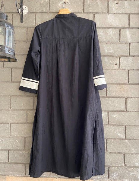 ROAM 220501 Shirt Collar Tunic Dress