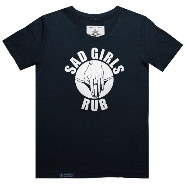 SAD GIRLS RUB Tee in Black by KULT
