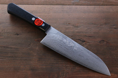 Shigeki Tanaka 17 Layer Damascus Hand Forged Japanese Chef's Santoku Knife 165mm