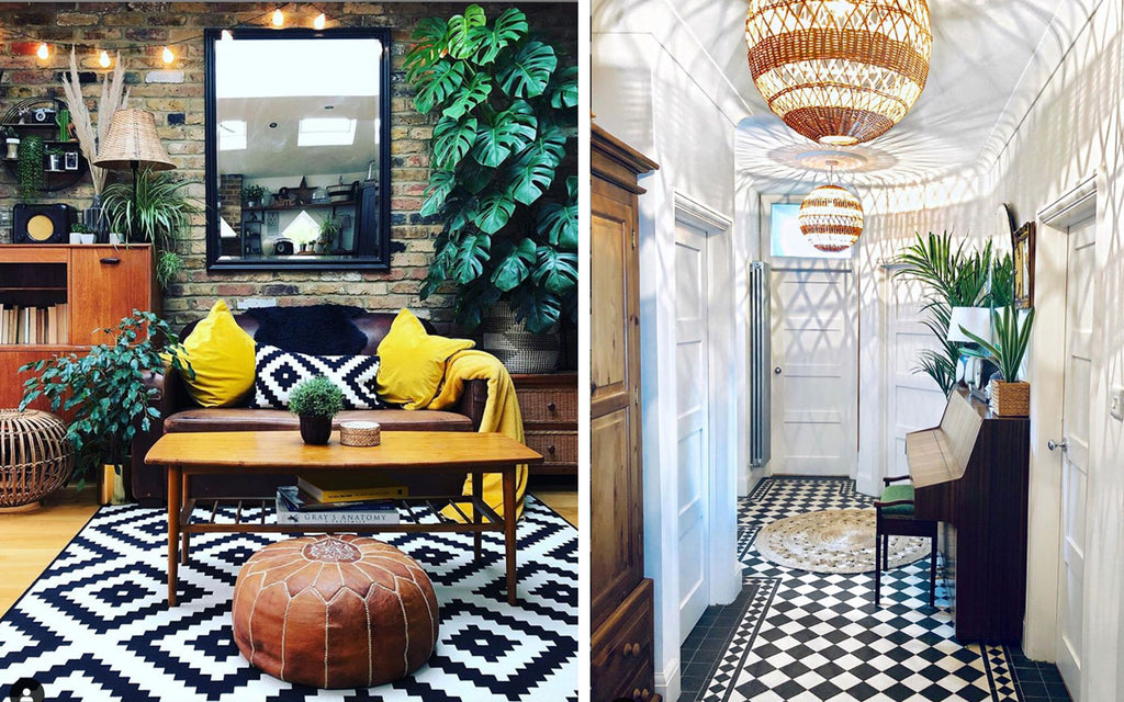 House Tour: Rachel’s Eclectic Retro Home - lounge and hallway